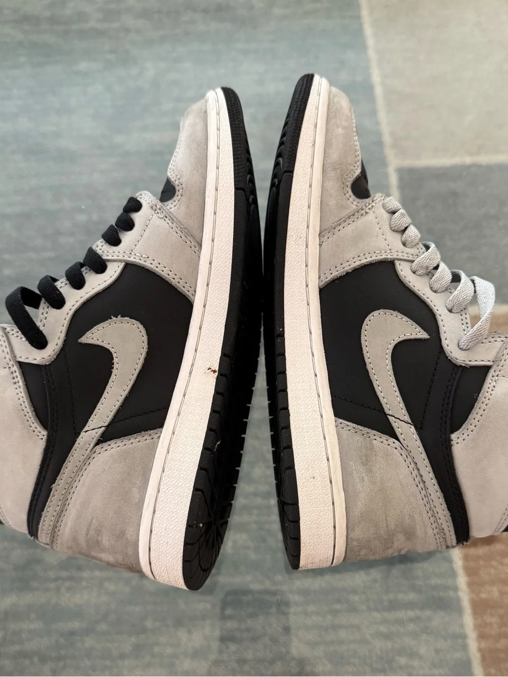 Jordan High-Top Sneakers - Black and Light Gray